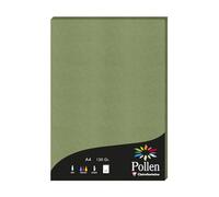 Clairefontaine 4271C - Zestaw 50 arkuszy papieru do zaproszeń i korespondencji - formato A4 (21 × 29,7 cm) - 120 g/m² - kolor szałwiy - kolekcja pollen - papier premium gładki
