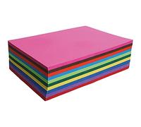 Clairefontaine 456399C - Paquet de 60 Feuilles de Papier Couleur 120g/m² - Format 50x32,5cm - 10 Couleurs Assorties - Loisirs Créatifs, Bricolage, Activités Manuelles