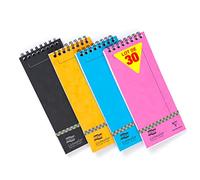 Clairefontaine 482/1110z Europa listmaker Juego de 30 bloques Shopping con espiral en-tête 18 x 7,6 cm 120 páginas rayadas, colores surtidos)