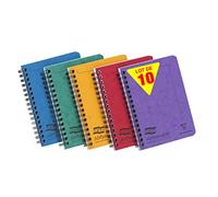 Clairefontaine 482/1137Z - Europa A6 Notemaker reliure intégrale assortiment A 10,5x14,4cm 120p détach. Q.5x5 - Paq de 10