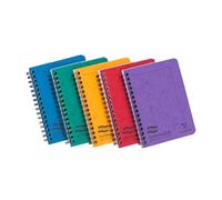 Clairefontaine 482/1138Z - Un lot de 10 carnets à spirale Notemaker Europa 120 pages détachables 10,5x14,8 cm 90g lignées, couvertures en carte lustrée couleurs assorties