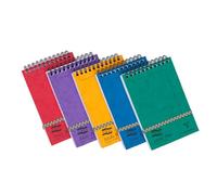 Clairefontaine 4935Z - Un lot de 10 blocs à spirale en-tête Midi Pad Europa 200 pages détachables 10,2x15,2 cm 90g lignées avec fermeture élastique, couvertures en carte lustrée couleurs assorties