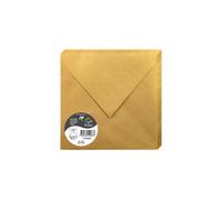 Clairefontaine 50023 C Pack de 20 sobres 16, 50 x 16, 50 x 0, 10 cm, color dorado 16, 50 x 16, 50 x 0, 10