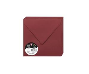 Clairefontaine 50023 C Pack de 20 sobres 16,50 x 16,50 x 0,10 cm, color granate 16,50 x 16,50 x 0,10
