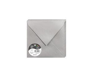 Clairefontaine 50023 C Pack de 20 sobres 16,50 x 16,50 x 0,10 cm, color plata 16,50 x 16,50 x 0,10