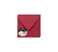 Clairefontaine 50078 C Pack de 20 sobres Pollen 140 x 140 mm, color Rouge Groseille 14 x 14 x 0.10