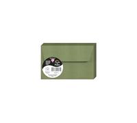 Clairefontaine 5071C - Paquete de 20 sobres autoadhesivos - Tamaño 9 x 14 cm - 120 g/m² - Color verde salvia - Invitación para eventos y correspondencia - Gama Polen - Papel premium liso
