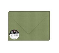 Clairefontaine 5072C - Paquete de 20 sobres borrados - Tamaño C5 16,2 x 22,9 cm - 120 g/m² - Color verde salvia - Invitación para eventos y correspondencia - Gama Polen - Papel premium liso