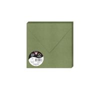 Clairefontaine 5073C - Paquete de 20 sobres borrados - Tamaño cuadrado 16,5 x 16,5 cm - 120 g/m² - Color verde salvia - Invitación eventos y correspondencia - Gama Polen - Papel premium liso