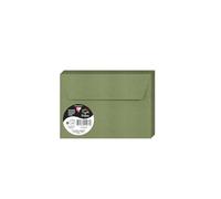 Clairefontaine 5076C - Paquete de 20 sobres autoadhesivos - Tamaño C6 11,4 x 16,2 cm - 120 g/m² - Color verde salvia - Invitación para eventos y correspondencia - Gama Polen - Papel premium liso