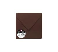 Clairefontaine 5233C - Paquete de 20 sobres acolchados - Formato cuadrado 16,5 x 16,5 cm - 120 g/m² - Color: cacao - Invitaciones y correspondencia - Gama polen - Papel premium liso