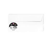 Clairefontaine 5435C - Un Paquet de 20 Enveloppes Pollen - Format DL (11x22cm) - 120 g - Enveloppes Auto-Adhésives - Blanc