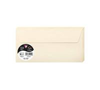 Clairefontaine 5445C - Un Paquet de 20 Enveloppes Pollen - Format DL (11x22cm) - 120 g - Enveloppes Auto-Adhésives - Ivoire