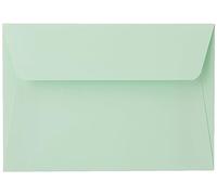 Clairefontaine 5476C - Un Paquet de 20 Enveloppes Pollen - Format C6 (11,4x16,2cm) - 120g - Enveloppes Auto-Adhésives - Vert