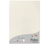 Clairefontaine 55014C - Funda de 25 hojas, tamaño A4 (21 x 29,7 cm) - 210 g/m² - Papel Natura 100 % reciclado, papel de invitación, eventos y correspondencia, gama Pollen - Papel Premium
