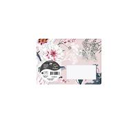 Clairefontaine 55031C, Paquete de 20 sobres impresos engomados, Tamaño C6 11, 4 x 16, 2 cm, 120 g, Color rosa claro, Tema Botánico Garden, Invitación para eventos y correspondencia, Gama Polen
