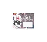 Clairefontaine 55032C - Paquete de 20 sobres impresos con borla, formato C6, 11,4 x 16,2 cm, 120 g, color violina, tema Botanic Garden - Invitaciones y Efectos - Gama Pollen