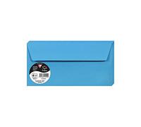 Clairefontaine 5555C - Un Paquet de 20 Enveloppes Pollen - Format DL (11x22cm) - 120 g - Enveloppes Auto-Adhésives - Bleu turquoise