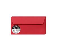 Clairefontaine 5585C - Un Paquet de 20 Enveloppes Pollen - Format DL (11x22cm) - 120 g - Enveloppes Auto-Adhésives - Rouge groseille