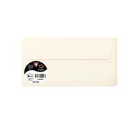 Clairefontaine 56030C - Paquete de 20 sobres autoadhesivos - Formato DL 11 x 22 cm - 120 g/m² - Color blanco natural - Invitación para eventos y correspondencia, gama Polen - Papel premium