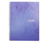 Clairefontaine 560C Calligraphe - Cuaderno de espiral (24 x 32 cm, cuadrado, 90 hojas, 70 g, 5 unidades), varios colores