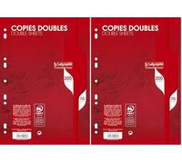 Clairefontaine 5616C - Hojas dobles multiperforadas para caligrafía (100 hojas, tamaño A4, 210 x 297 mm), color marrón (Paquete de 2)