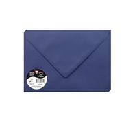 Clairefontaine 5642C - Un paquet de 20 enveloppes Pollen gommées 16,2x22,9 cm 120g, Bleu nuit