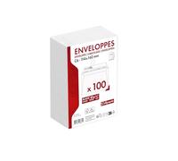 Clairefontaine, 5666C, Pack de 100 sobres autoadhesivos blancos, 11,4x16,2 cm, 80 gr, Calligraphe, Blanco