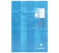 Clairefontaine 5815Cpack Un lot de 5 Blocs de Cours Encollés Perforés Bleu Ciel - A4 21x29,7 cm - 200 Pages Petits Carreaux avec Marge - 90 g - Couverture Carte Pelliculée