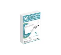 Clairefontaine, 5936C, Pack de 50 sobres autoadhesivos blancos con fondo gris, 11,4x16,2 cm, 80gr, Blanco