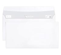 Clairefontaine 5945C - Caja de 500 sobres DL blancos - 110 x 220 mm - Autoadhesivos - 80 g/m²