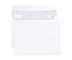 Clairefontaine 5946C - Caja de 500 sobres blancos C6 - 114 x 162 mm - Autoadhesivos - 80 g/m²