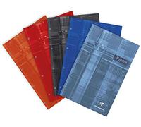 Clairefontaine 66132C Bloc Pupitre Agrafé Perforé - A4+ 21x31,8 cm 160 Pages Détachables Petits Carreaux Papier Blanc 90 g - Couverture Carte Pelliculée Couleur Aléatoire