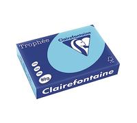 Clairefontaine - 669365 - Resma de papel Trophée - 80 gr/m² - 500 hojas - A4 (21 x 29,7 cm) - Color azul cielo