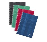 Clairefontaine 68161C Cuaderno encuadernado en alambre, A4, 90 g, 90 hojas, varios colores, paquete de 5