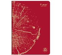 Clairefontaine 684663C - FOREVER premium cahier piqué 21x29,7cm 90g recyclé 96p ligné rouge brique
