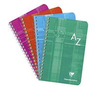 Clairefontaine 68698C Lot de 10 Cahiers à spirales 11 x 17 cm Séyès 90 g 50 feuilles Assortis