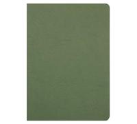 Clairefontaine, 733003C, Libreta grapada, A4 (21x29,7 cm), 96 páginas blancas lisas 90 gr, Age Bag, Cubierta cartulina lustrada símil piel, Verde
