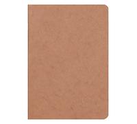 Clairefontaine, 733100C, Cuaderno Grapado, A5 (14,8 x 21 cm), Age Bag, 96 Páginas en Blanco Liso 90 gr, Cubierta cartulina lustrada símil piel, Marrón (tabaco)