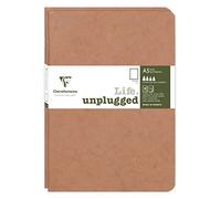 Clairefontaine 733186C - Age Bag DUO set de 2 cahiers piqués 14,8x21cm 96p uni tabac