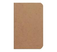 Clairefontaine 73410C Collection Age Bag Un Carnet Agrafé Tabac - 9x14 cm - 96 Pages Unies Blanches - Papier 90 g - Couverture Carte Lustrée Grain Cuir