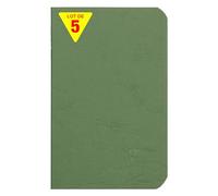 Clairefontaine 734163Cpack Collection Age Bag One - Lote de 5 cuadernos grapados, 9 x 14 cm, 96 páginas a rayas, papel blanco 90 g, fundas para tarjeta con diseño de grano de piel