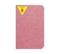 Clairefontaine 734166Cpack - Age Bag carnet piqué 9x14cm 96p ligné rose antique - PAQ DE 5