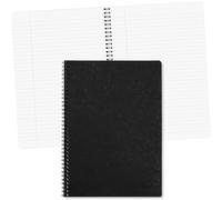 Clairefontaine 781451C Un Cahier à Spirale Noir - A4 21x29,7 cm 100 Pages Lignées avec Marge Papier Clairefontaine Blanc 90 g - Couverture Carte Lustrée Grain Cuir - Collection Age Bag