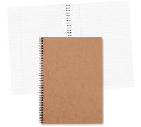 Clairefontaine 78145C Un Cahier à Spirale Tabac - A4 21x29,7 cm 100 Pages Lignées avec Marge Papier Clairefontaine Blanc 90 g - Couverture Carte Lustrée Grain Cuir - Collection Age Bag