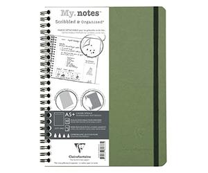 Clairefontaine 782333C - Age Bag My.Notes carnet reliure intégrale à marge détachable 16x21cm 120p détach. DOT vert