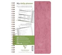 Clairefontaine 782396C - Age Bag My.Daily Planner carnet reliure intégrale 14,8x21cm 250p détach. préimprimées rose antique