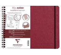 Clairefontaine 782462C - Age Bag My.Notes cahier reliure intégrale à marge détachable 25x19cm 120p détach. ligné rouge