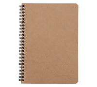 Clairefontaine 78532C Un Carnet à Spirale Tabac - A5 14,8x21 cm 100 Pages Petits Carreaux Papier Clairefontaine Blanc 90 g - Couverture Carte Lustrée Grain Cuir - Collection Age Bag