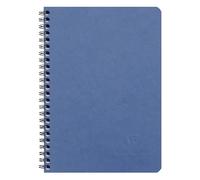 Clairefontaine 785664C Un Carnet à Pochettes Spiralé Bleu - A5 14,8x21 cm 120 Pages Détachables Lignées Papier Clairefontaine Blanc 90 g - Couverture Carte Lustrée Grain Cuir - Collection Age Bag